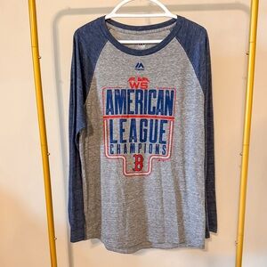 Majestic MLB Red Sox Long Sleeve Tee - Size Large